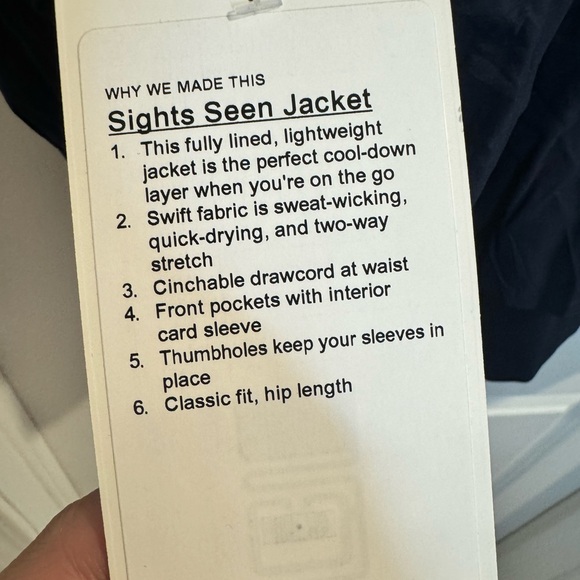 NWT Lululemon Sights Seen Zip Up Jacket Navy Blue Sz 20 Plus Size Activewear - Picture 8 of 9